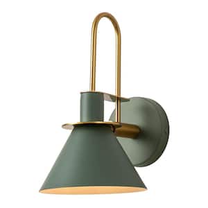 Luckyday 7 in. Modern 1-Light Green Wall Sconce