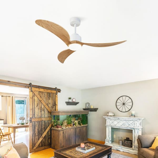 52 in. Modern Downrod Mount Ceiling Fan with Dimmable LED Light,Remote,DC Motor,Adjustable Height with 3 Rods,Reversible