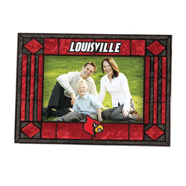 The Memory Company NCAA 4 in. x 6 in. Gloss Multicolor Art Glass Louisville Picture Frame