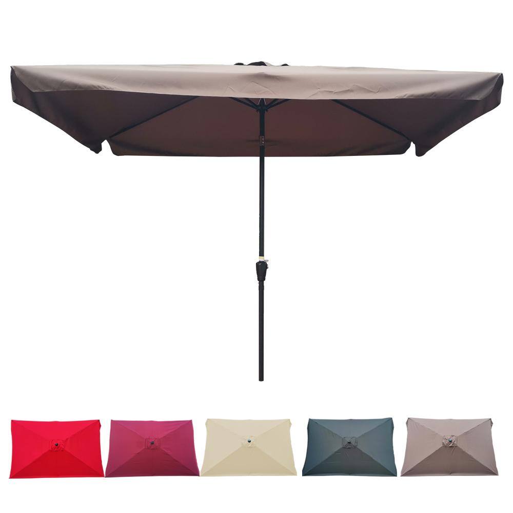 10 ft. Market Patio Umbrella with Crank and Push Button Tilt Patio Umbrella