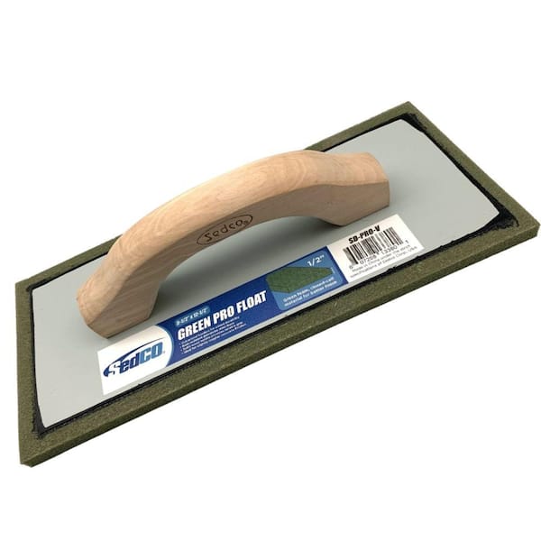 Sedco 12-1/2 in. x 5-1/2 in. Green Rubber Concrete Float