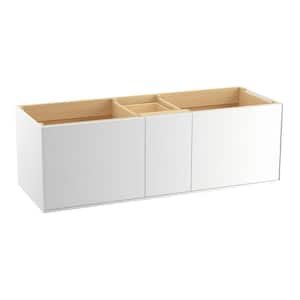 Jute 60 in. W x 22 in. D x 20 in. H Bathroom Vanity Cabinet without Top in Linen White