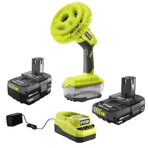 ONE+ 18V Lithium-Ion Kit with 2.0 Ah and 4.0 Ah Batteries, Charger, and ONE+ 18V Cordless Power Scrubber