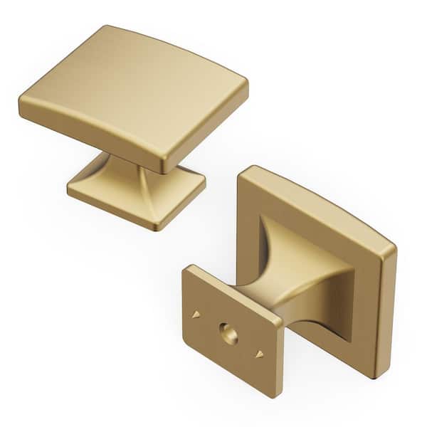 HICKORY HARDWARE Forge Collection 1-7/16 in. x 1-1/4 in. Cabinet Knob Classic Champagne Bronze Drawer, Kitchen, Bathroom (10-Pack)