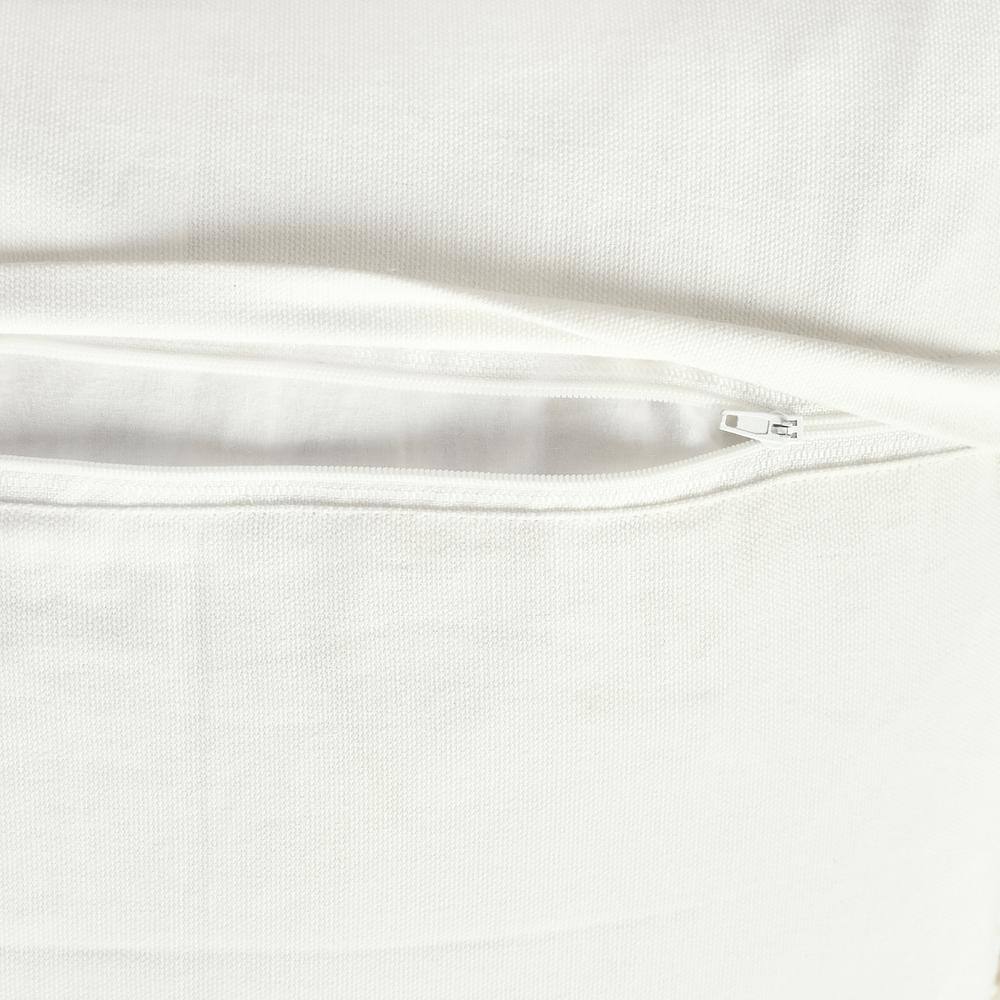 Ivory Cotton Euro Tufted Decorative Pillow Cover