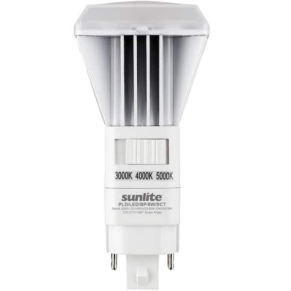 Sunlite 18-Watt Replacement LED Vertical G24D Base CCT PLV Recessed Ballast Bypass Light Bulb 30K/40K/50K Selectable (1-Pack)