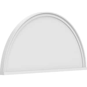 2 in. x 44 in. x 22 in. Half Round Smooth Architectural Grade PVC Pediment Moulding