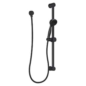 3-Spray Hand Shower with Wall Bar in Matte Black