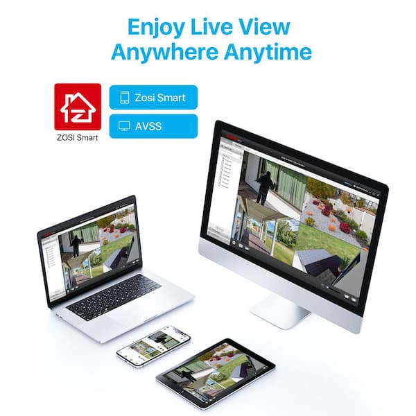 ZOSI 4K UHD 8-Channel 2TB PoE NVR Security Camera System with 4