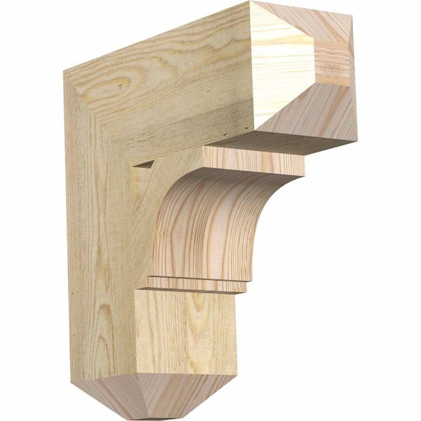 Ekena Millwork 6 in. x 18 in. x 18 in. Douglas Fir Imperial Craftsman Rough Sawn Bracket