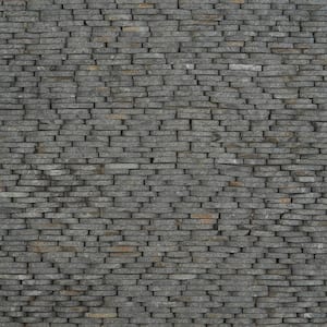 Countryside Black Lava Stacked Sliced 4 in. x 11 in. Mosaic