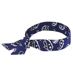 Chill-Its 6700 Navy Western Evaporative Cooling Bandana Headband Tie - 1 Pack
