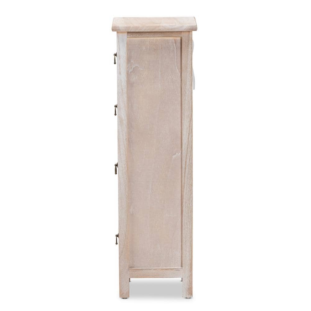 Seanna Multi-Colored Wood and Metal 4-Drawer Storage Unit