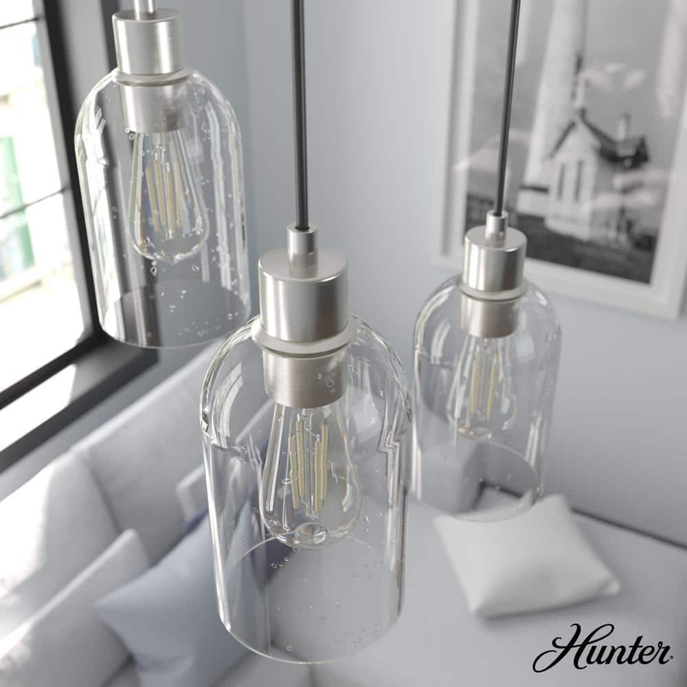 Lochemeade 1 Light Brushed Nickel Mini Pendant with Seeded Glass Shade Kitchen Light price history on PriceWatchPro
