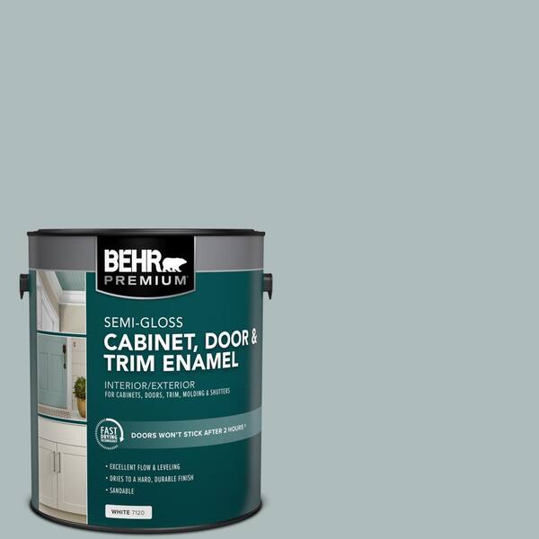 BEHR PREMIUM 1 gal. #HDC-CT-26 Watery Semi-Gloss Enamel Interior/Exterior Cabinet, Door & Trim Paint