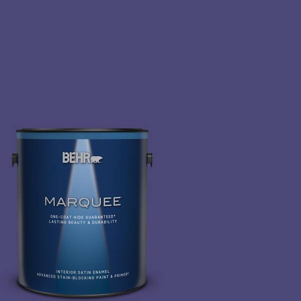 BEHR MARQUEE 1 gal. #MQ5-43 Dramatist One-Coat Hide Satin Enamel Interior Paint & Primer