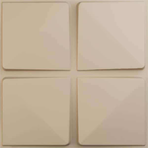 Ekena Millwork 19-5/8"W x 19-5/8"H Edinburgh EnduraWall Decorative 3D Wall Panel, Smokey Beige (12-Pack for 32.04 Sq.Ft.)