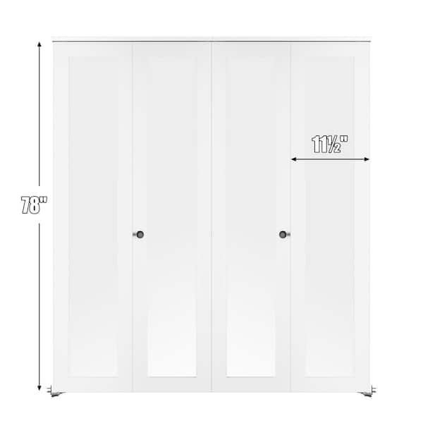 GOLDENPOLEY 48 in. x 78 in. (Double 24 in.) 1-Lite Mirrored Glass