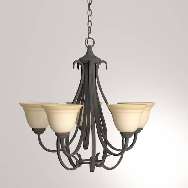 Progress Lighting Torino 5-Light Bronze Transitional Chandelier