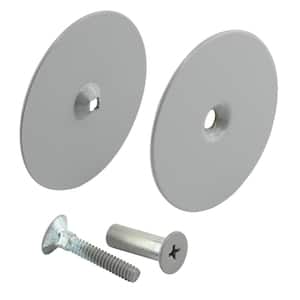 Door Hole Cover Plate, 2-5/8 in. Diameter, Finished in Gray Primer