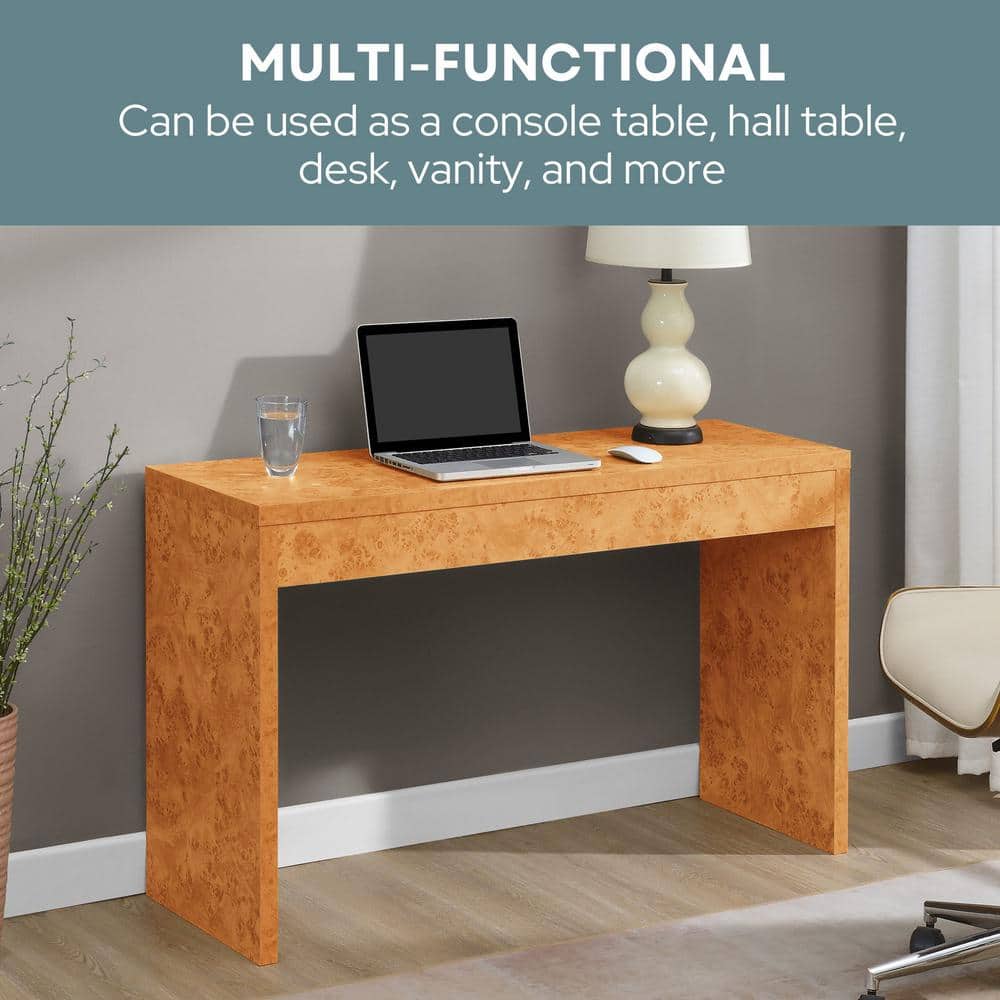 Northfield 48" Light Burl Wood Console Table with Storage