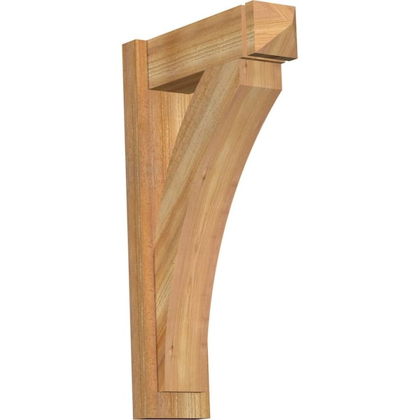 Ekena Millwork 6 in. x 30 in. x 18 in. Western Red Cedar Thorton Arts and Crafts Rough Sawn Outlooker