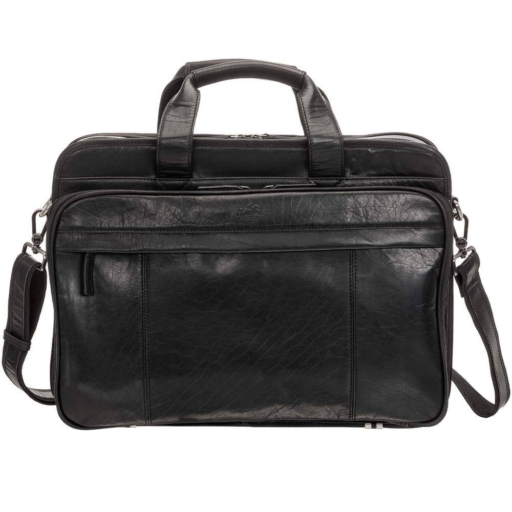 MANCINI Buffalo Double Compartment Top Zipper 15.6 in. Laptop/Tablet ...