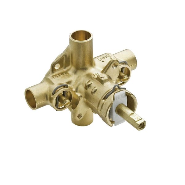 MOEN Brass Rough-In Posi-Temp Pressure-Balancing Cycling Tub and Shower Valve with Stops - 1/2 in. CC Connection