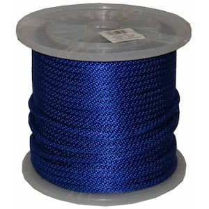 3/8 in. x 300 ft. Solid Braid Multi-Filament Polypropylene Derby Rope in Blue