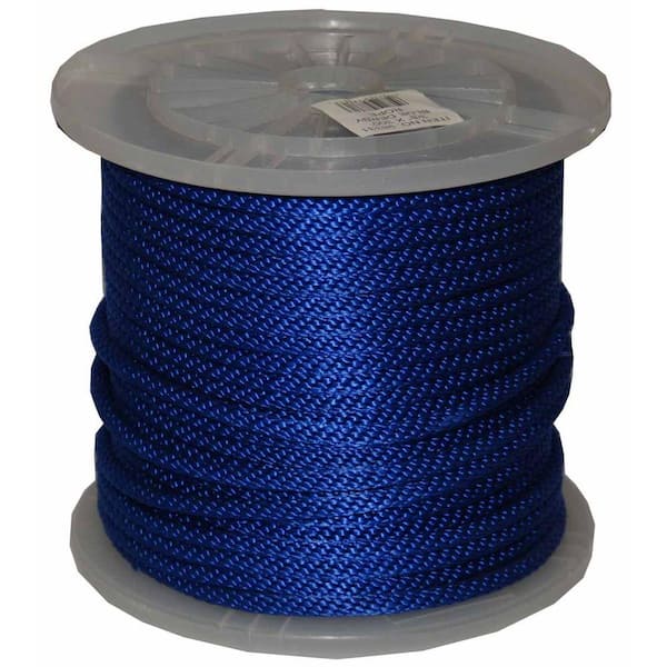 T.W. Evans Cordage 3/8 in. x 300 ft. Solid Braid Multi-Filament Polypropylene Derby Rope in Blue