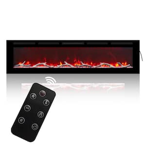 4780BTU 72 in. Wall-Mounted/Recessed Electric Fireplace Insert with Double Overheat Protection, Child Lock, Low Noise