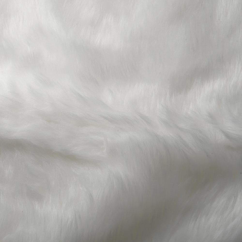 White Faux Fur Christmas Tree Skirt, 52-inch