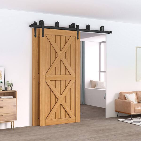 Winsoon 5 Ft 60 In Country Style, Sliding Door Rails And Rollers