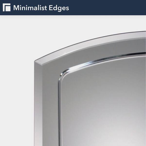 16 in. W x 30 in. H x 4-1/2 in. D Frameless Recessed V-Groove Beveled Eclipse Bathroom Medicine Cabinet