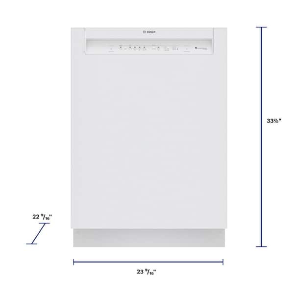 Bosch 100 Series 24 in. White Front Control Tall Tub