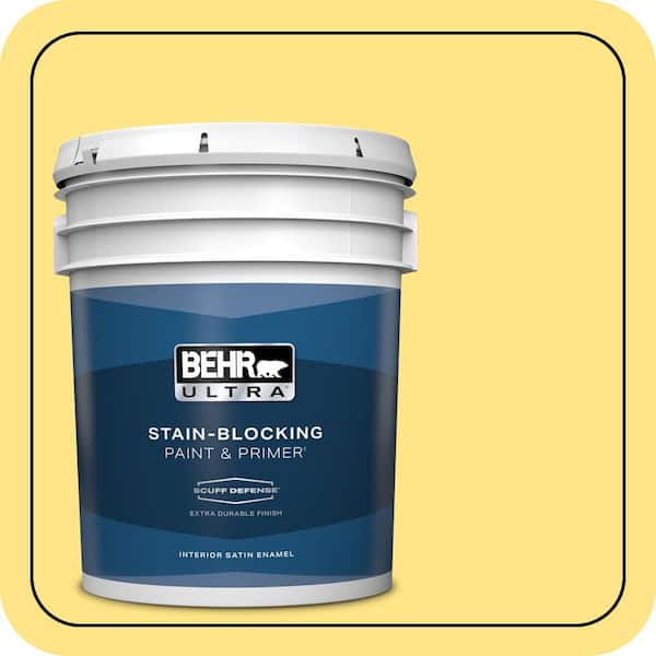 BEHR ULTRA 5 gal. #P300-5 Upbeat Extra Durable Satin Enamel Interior Paint & Primer