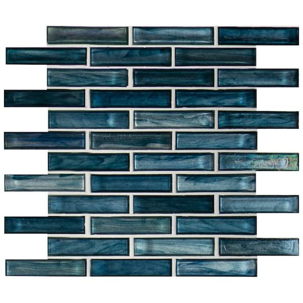 MSI Oasis Blast 12 in. x 12 in. Glossy Glass Floor and Wall Mosaic Tile (1 sq. ft. / each)