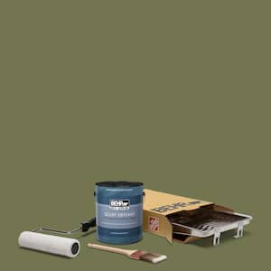 1 gal. #S360-6 Secret Meadow Extra Durable Satin Enamel Interior Paint and 5-Piece Wooster Set All-in-One Project Kit
