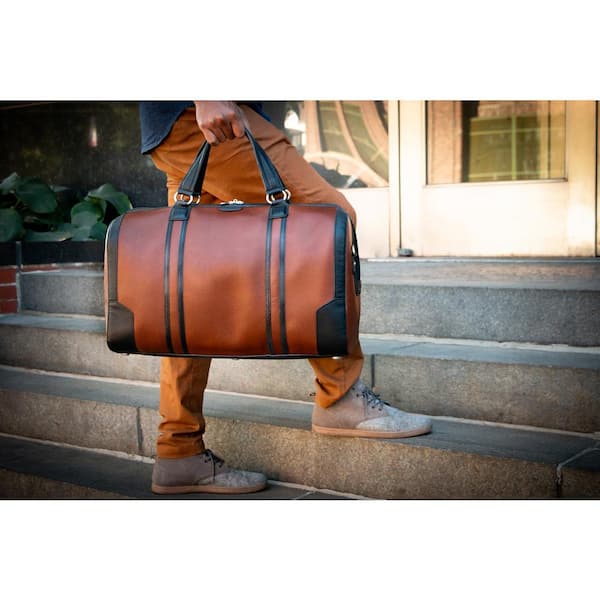 Weekender Duffel Bag in Pebble Grain Leather