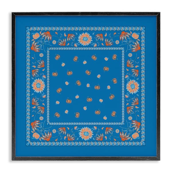 Stupell Industries Blue Sky Harvest Pattern by Safa Diab Black Framed Nature Giclee Art Print 17 in. x 17 in.