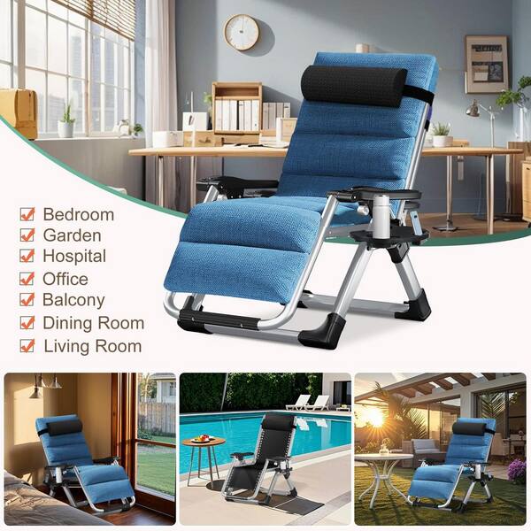 BOZTIY Zero Gravity Chair Steel Outdoor Lounge Chair Folding