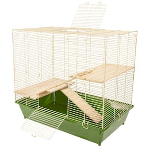 Natural's Chinchilla/Rat Cage with Wooden Shelves and Ramps - 29 in. x 17.5 in. x 25 in.