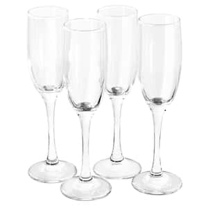 Belinni 4-Piece 6.4 Oz. Fluted Champagne Glass Set