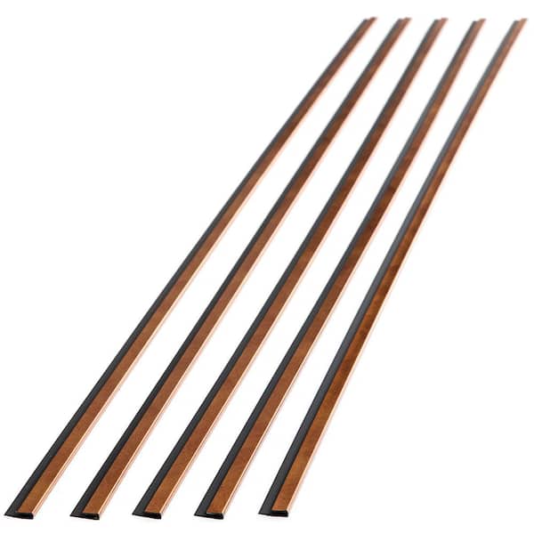 Fasade Antique Bronze 47 in. Vinyl Backsplash Accessory J-Trim (5-Pack)