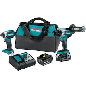 18V LXT Lithium-Ion Brushless Cordless 2-Piece Combo Kit (Hammer Drill/ Impact Driver) 5.0Ah