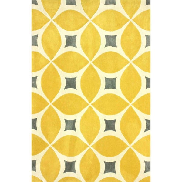 Gabriela Contemporary Sunflower Doormat 2 ft. x 3 ft.  Area Rug