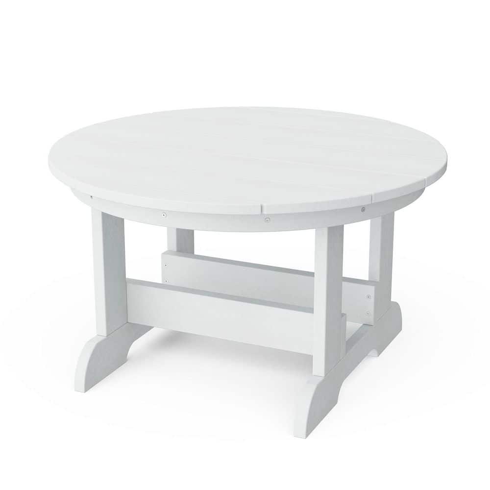 Heritage 31.5 in. White Round HDPE Plastic Outdoor Conversation Table price history on PriceWatchPro