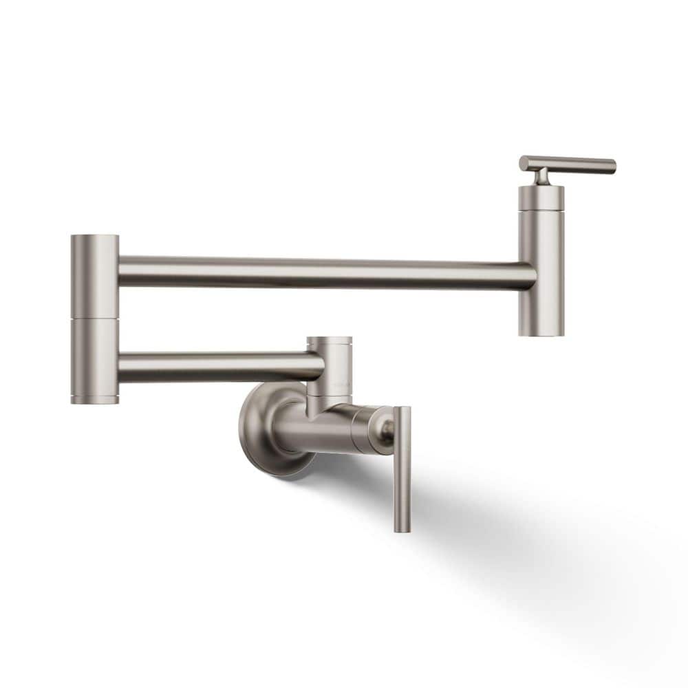 KOHLER Wall Mount 5.2 GPM Pot Filler in Vibrant Stainless 35745-VS
