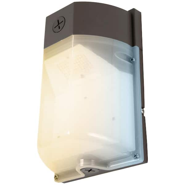 Sunlite 35-Watt/50-Watt/70-Watt/100-Watt Equivalent Integrated LED Bronze Dimmable Photocell Wall Pack Light, CCT 30K, 40K, 50K