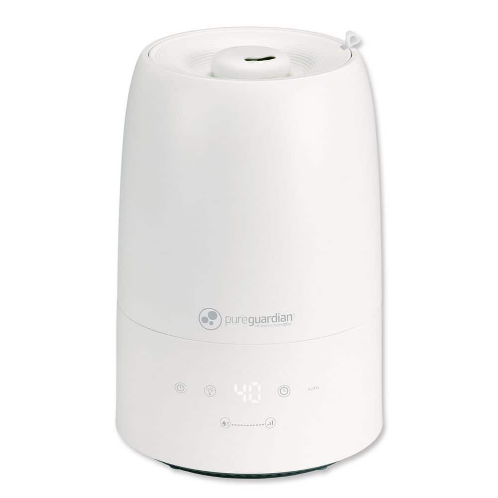PureGuardian White Ultrasonic Cool Mist Humidifier with Humidistat